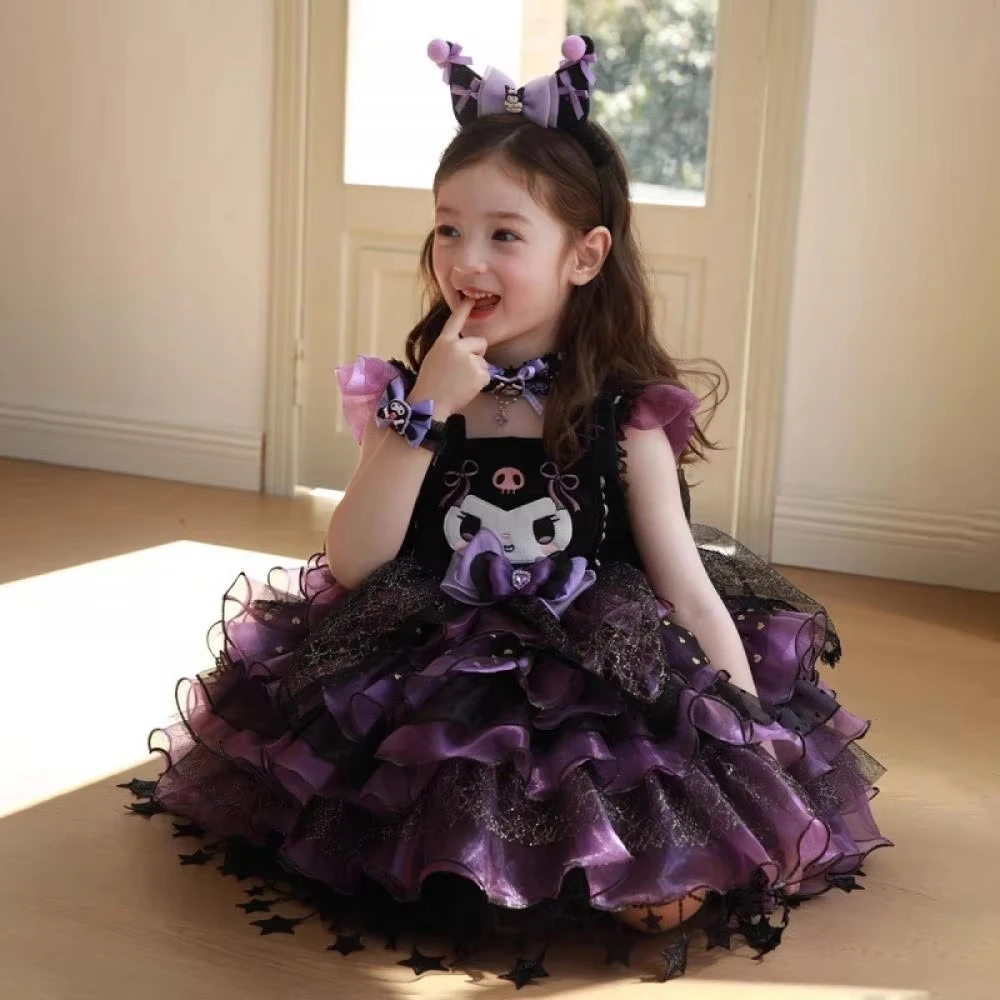 

Kawaii Kuromi Cosplay Girls Skirt Cartoon Lolita Puffy Skirt New Princess Skirt Role Play Dresses Banquet Party Skirt Xmas Gifts