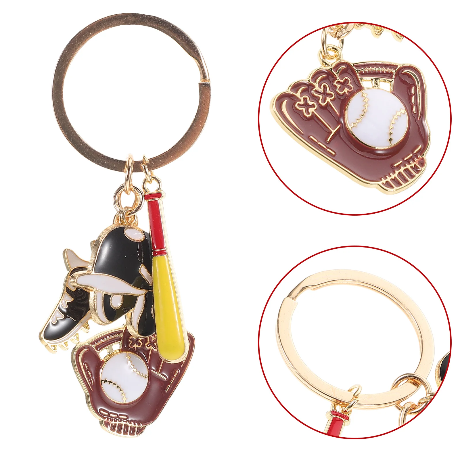 

Key Chain Baseball Theme Keychain Athletes Reward Party Favors Ornament Sports Bat Ring Keychains