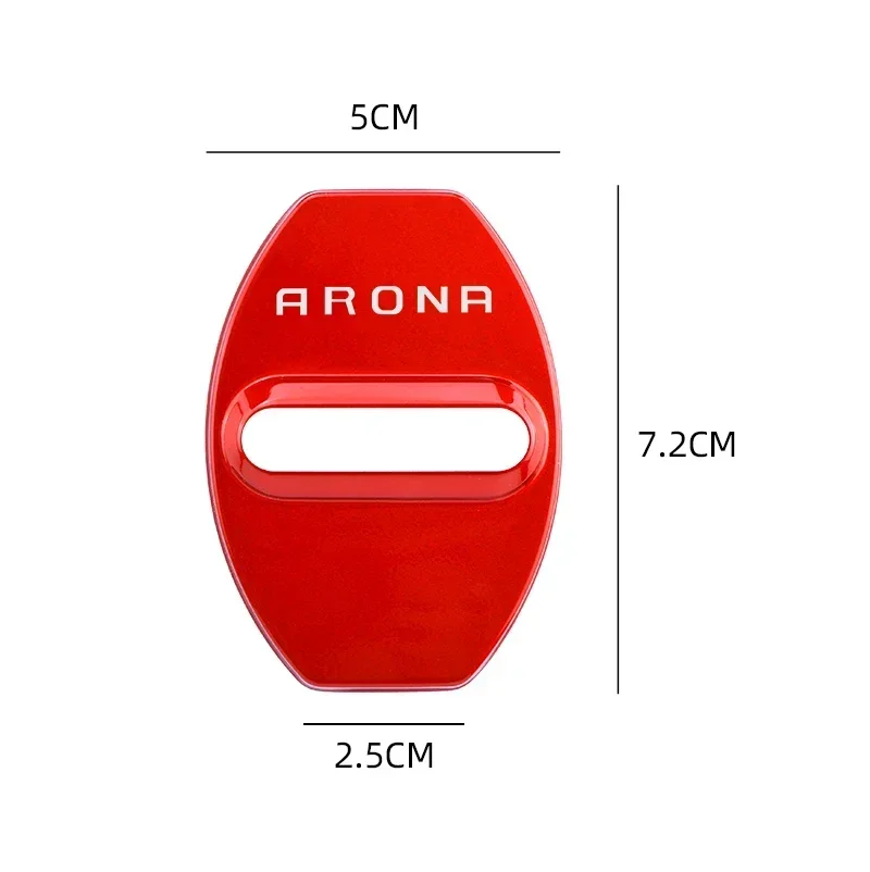 4Pcs Stainless Steel Auto Door Lock Protective Covers Case For Seat Arona Auto Decorate Stickers Car Styling