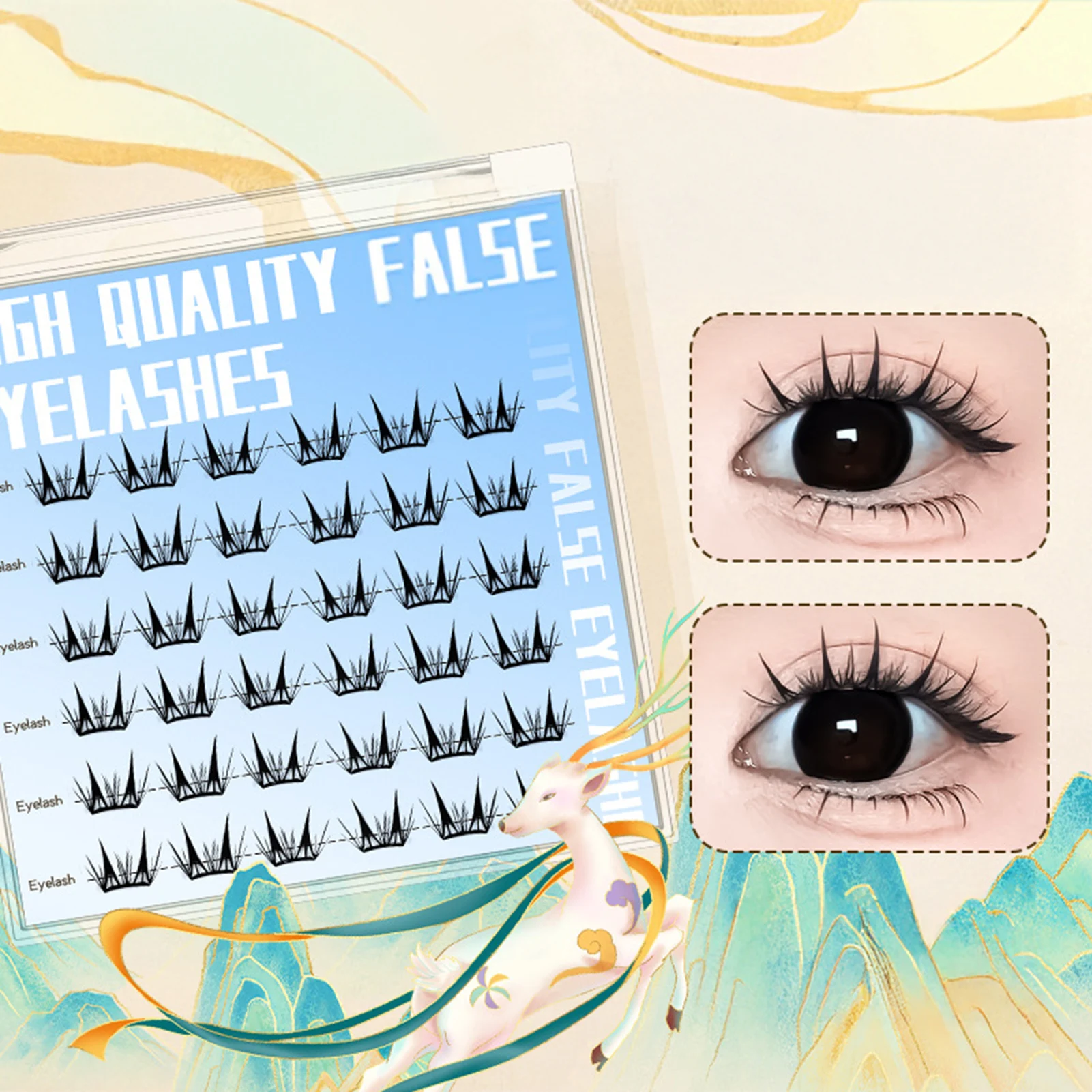 Cils en grappe autocollants st - Eyelash Extension Korean Style avis et prix