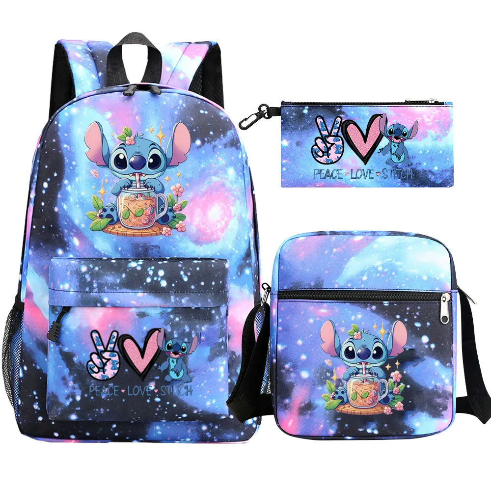 Stitch Backpacks 3pcs/set School Bag for Boys Girls Student Lovely Pencil Bag Shoulder Portable Travel bags