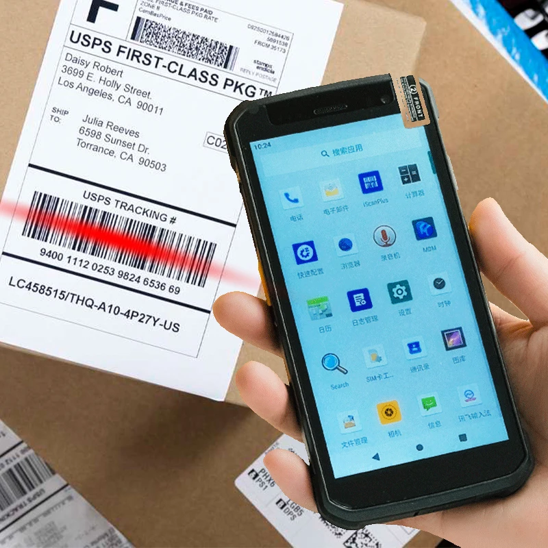 T1 1D 2D Laser Scanner Pda Handheld Android Barcode Scanner 5,5 zoll Android Pda Robuste 2D Cmos Scanner Mobile Pda