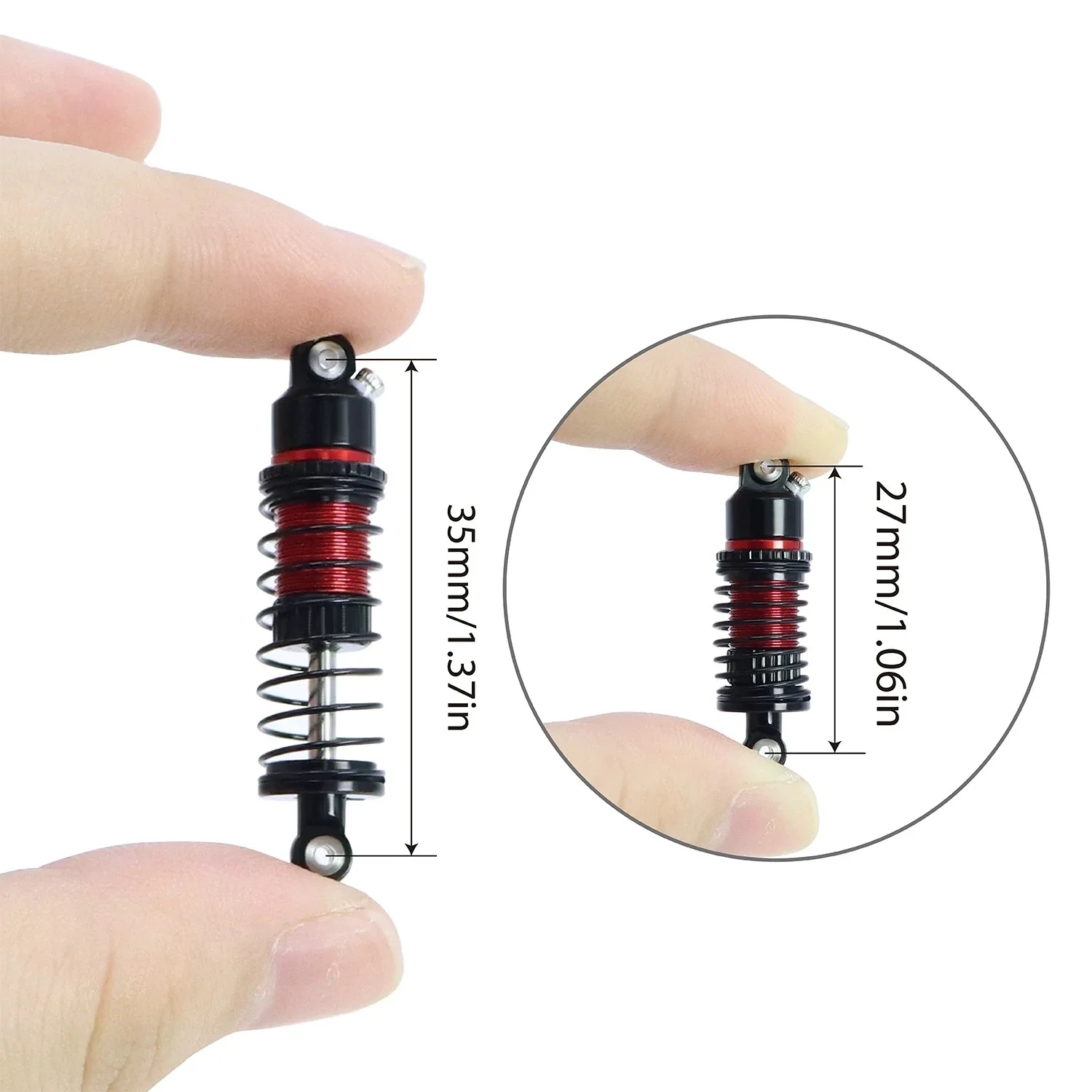 LOSI 1/24 Micro-B 2WD 버기 WLtoys 244016 RC 자동차 업그레이드 부품용 금속 전면 및 후면 충격 흡수 장치