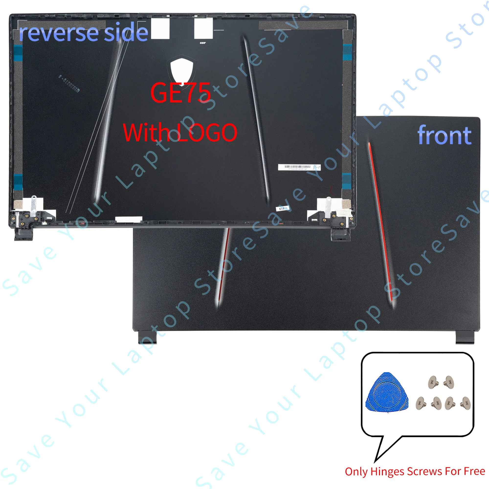 Notebook Parts For GE75 Raider 8RE GP75 GL75 MS-17E2 17E5 17E7  New LCD Back Cover Bezel Hinges Laptop Housing Replacement