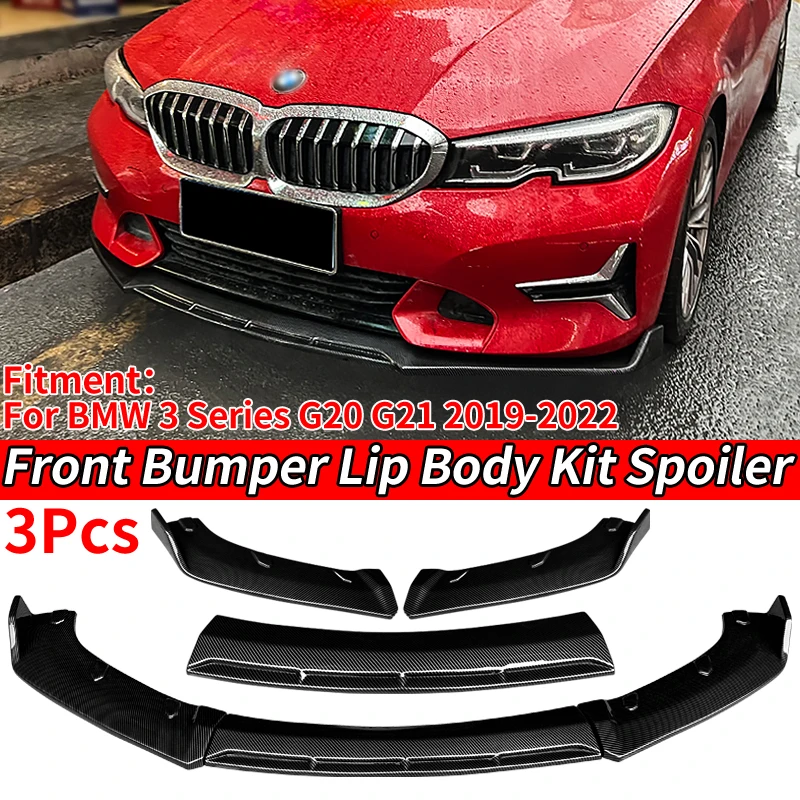 

For BMW 3 Series G20 G21 Front Bumper Splitter Lip Spoiler Diffuser Guard Body Kit Cover 320i 325i 2019 2020 2021 2022 Tuning