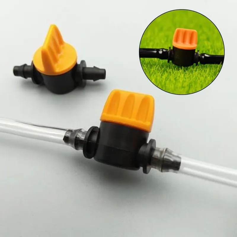

33Pcs 4mm Tube Double Barbed Valves, Flow Regulator for Aquarium, Hydroponics & Drip Irrigation