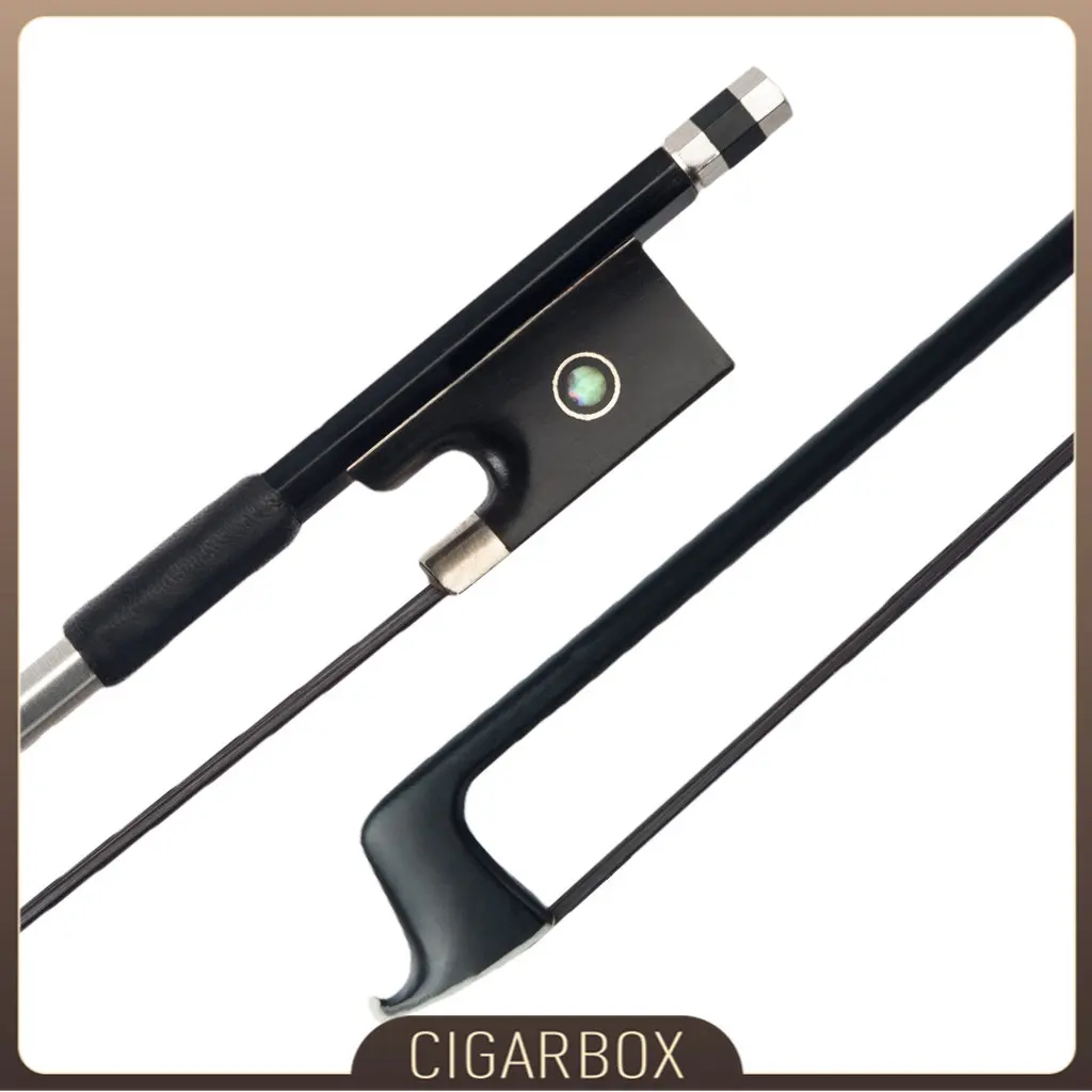 4/4 Size Carbon Fiber Bow Black Good Quality Ebony Frog With  Natural Horsehair Violin Arcos Hair Violino Accessories