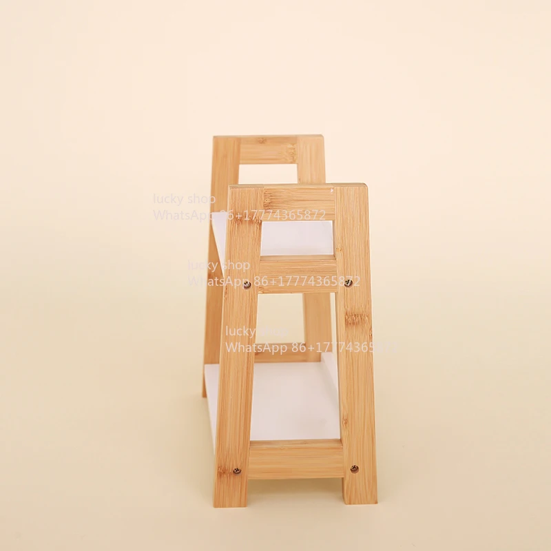 Kitchen Seasoning Rack Countertop Multi-functional Storage Rack Multi-layer Bamboo and Wood