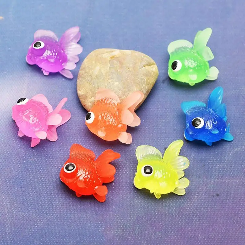 Artificial Goldfish Model Interactive Soft Tiny Fish Bulk Miniature Figurines Fishing Toys For Fish Tank Sketching Props Decors