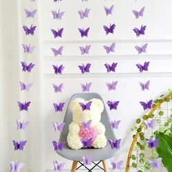 2/5 Strings Paper Butterfly Garland Hanging Wedding Fairy Birthday Party Decoration Butterflies DIY Banner Baby Shower Suppie