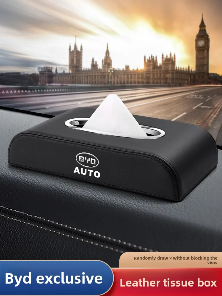 For BYD e6e9 yuan MAX car tissue box Tang Han Qin Song PLUS Pro car interior decoration paper box