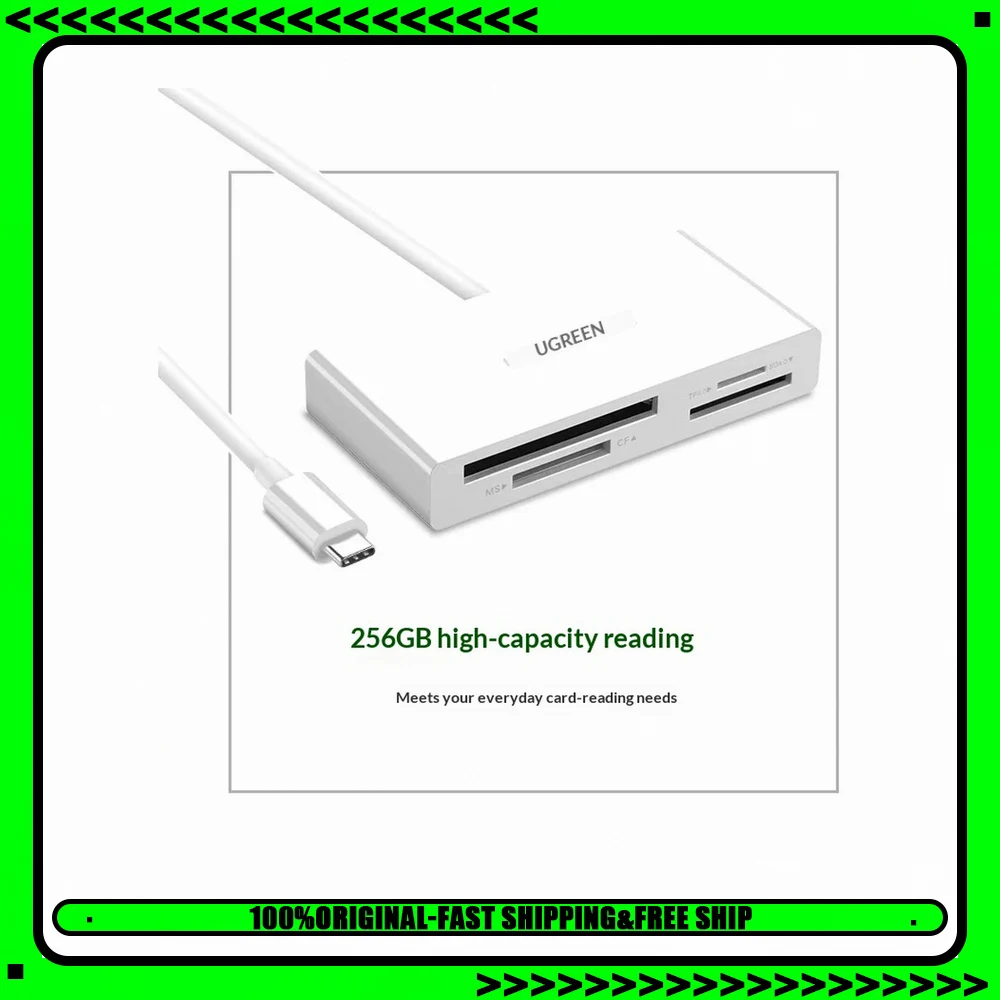 UGREEN 40745 CM102 USB C Card Reader 4 In 1 SD TF CF Memory Card Adapter for Laptop Tablet Phone