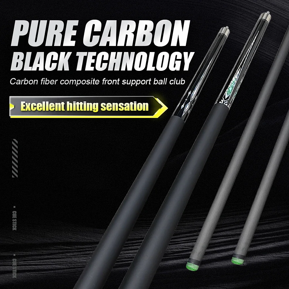 

Carbon fiber black technology pool cue small head medium head large head snooker cue American nine ball Chinese eight ball cue