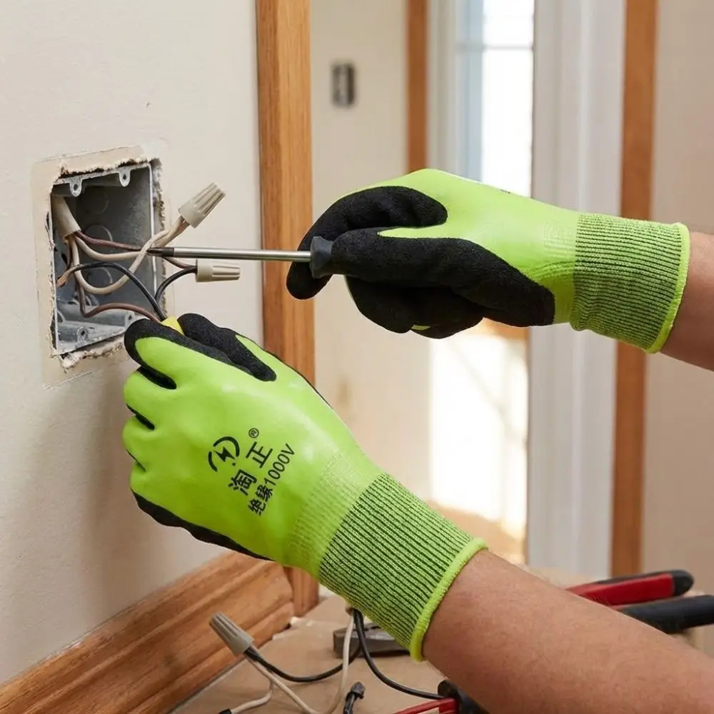 

Withstanding Voltage 1000 V Electrician Insulating Gloves Anti Slip Rubber Electric Shock Protection Gloves Anti-shock