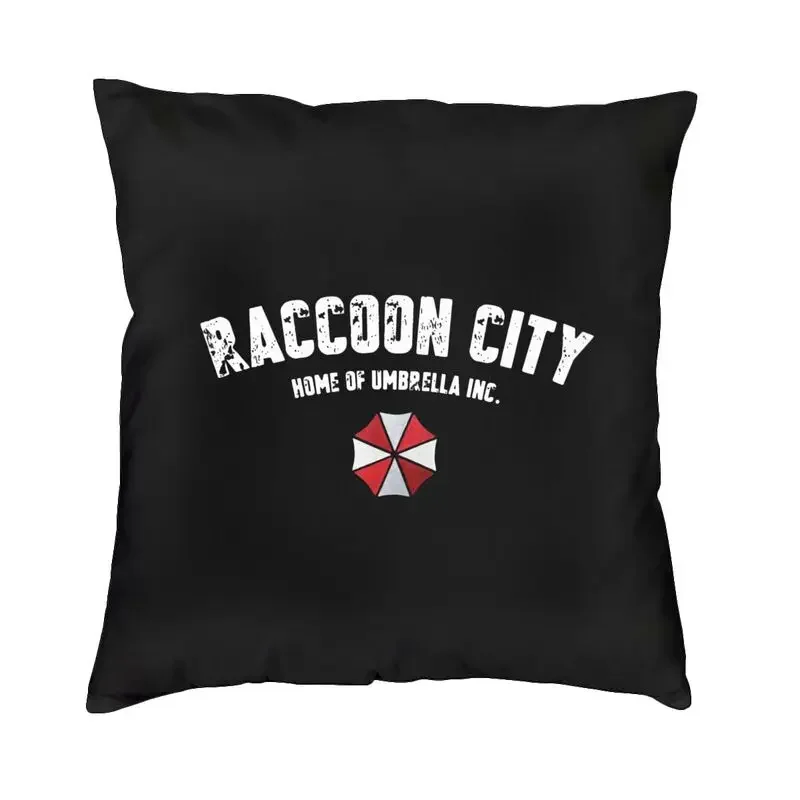 Raccoon City Home Of Umbrella Corporation Corp Cushion Cover Home Decor Print Video Game Throw Pillow For Living Room Sofa Cover