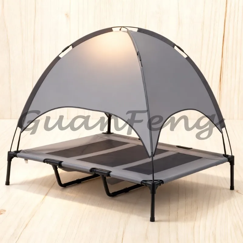 Pet Outdoor Sunshade Tent Brown or Grey Random Color Portable Waterproof Pet Shelter for Dogs Cats