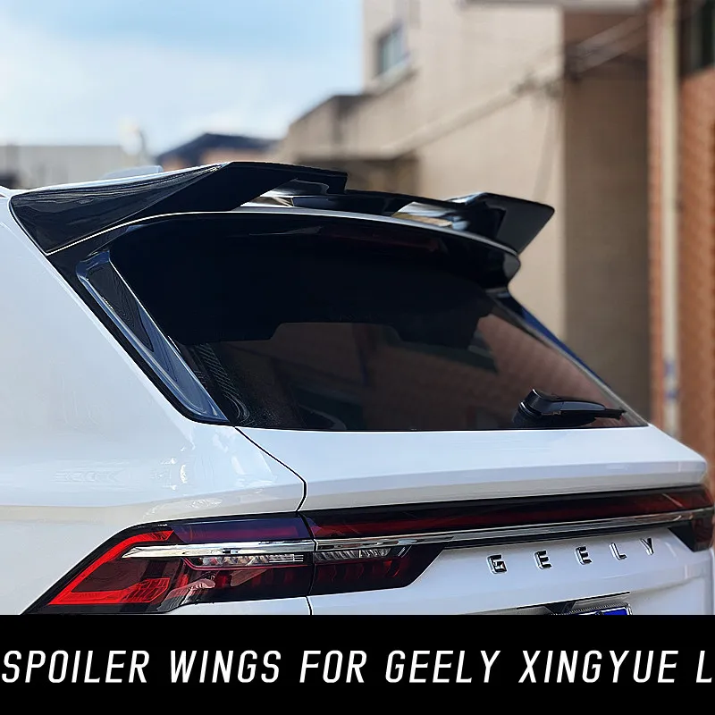 For Geely Xingyue L Monjaro 2021 2022 2023 Rear Roof Trunk Lid Car Spoiler Wings Black Carbon Car Exterior Tuning Accessories