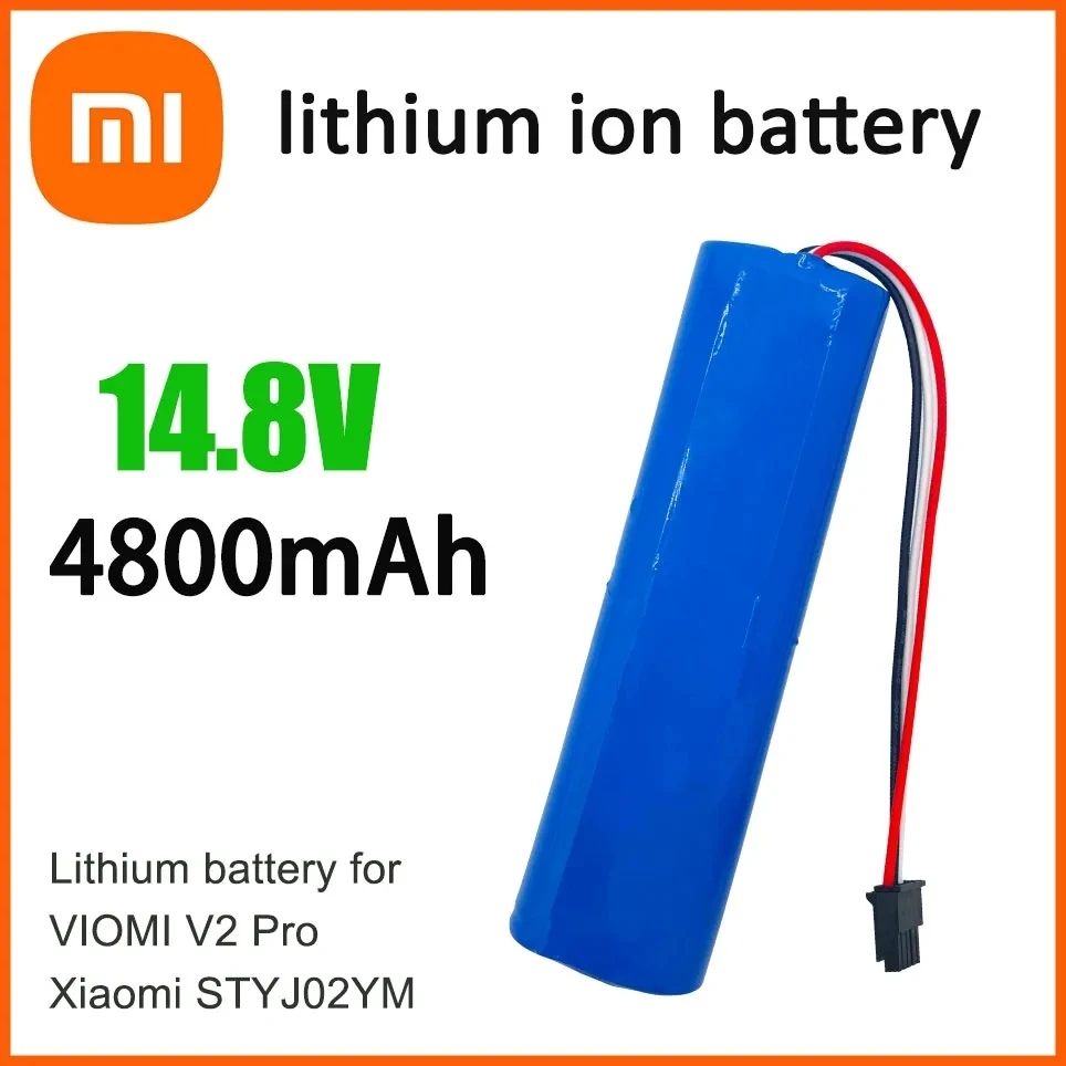 Xiaomi 100% new original 14.8V 18650lithium battery is suitable for VIOMI V2 Pro, VRVCLMB21B Xiaomi STYJ02YM battery accessories