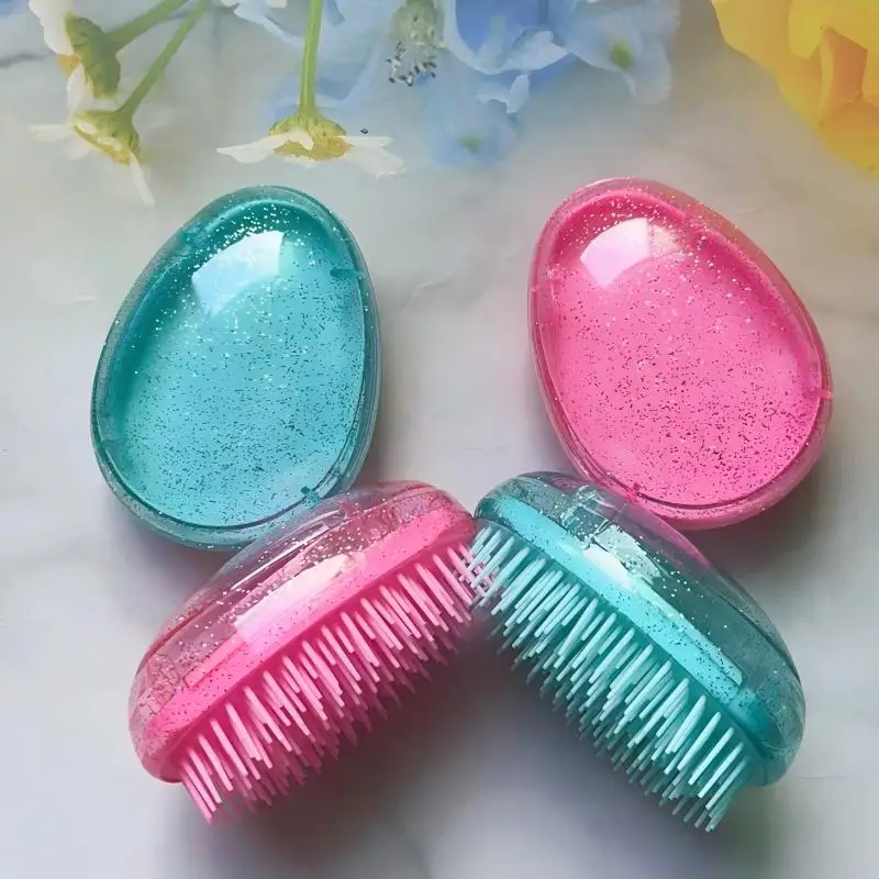 1/2 Pcs Colorful Starry Sky Airbag Comb Egg Comb for Straight Hair Massage Comb Hair Salon Beauty Hairdressing Comb