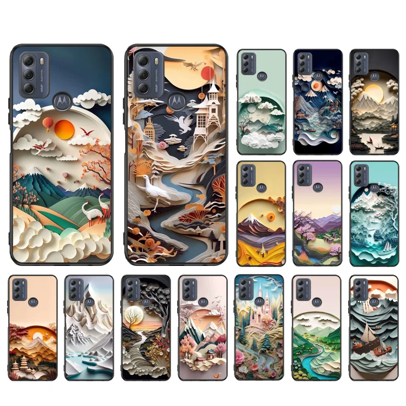 Landscape Phone Case For Moto E32 E32S E20 E40 E7 Plus Edge 40 30 Ultra Neo 20 lite G13 G9Plus GPure GStylus