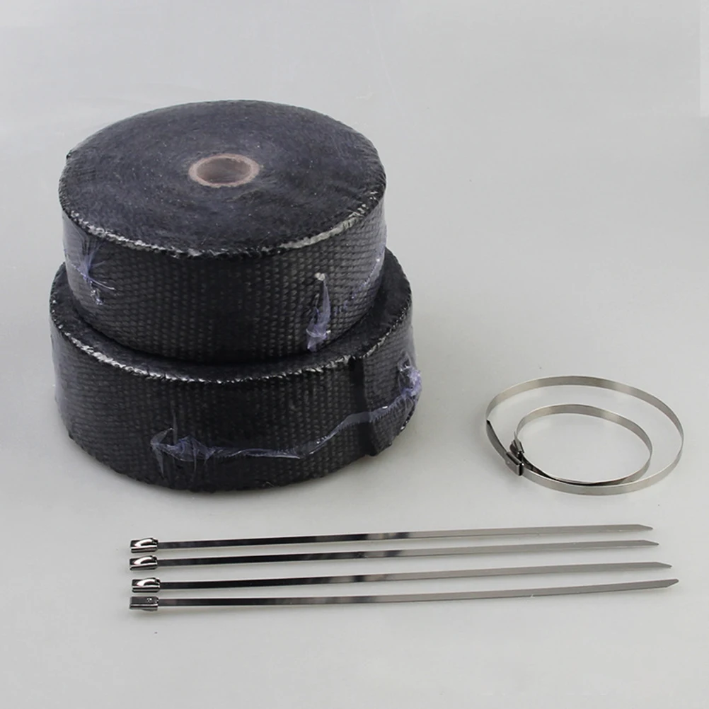

Heat Resistant Exhaust Wrap Tape Motorcycle Car High Temp Insulation Oil Abrasion Resistant Easy Install Silver