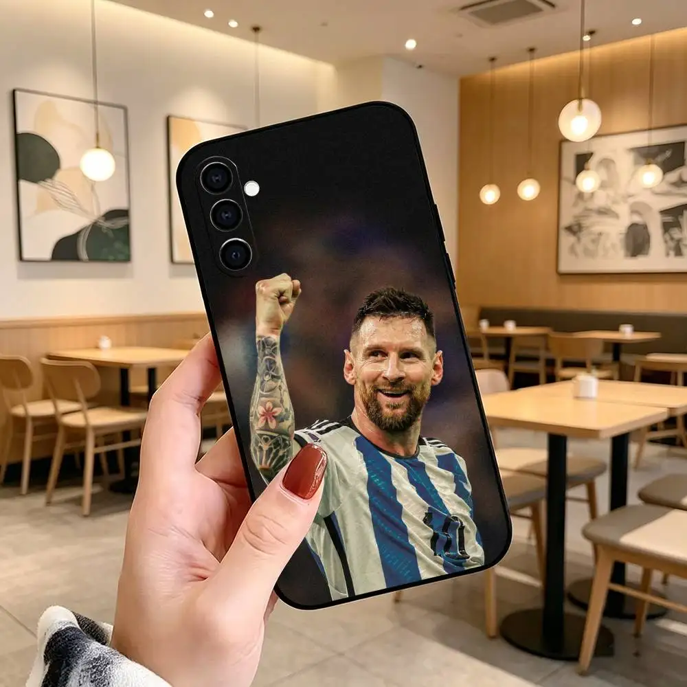 Messi Sports Star Football 10 Phone Case For Samsung Galaxy A73,A72,A71,A70,A53,A52,A51,Soft Silicone Black Cover