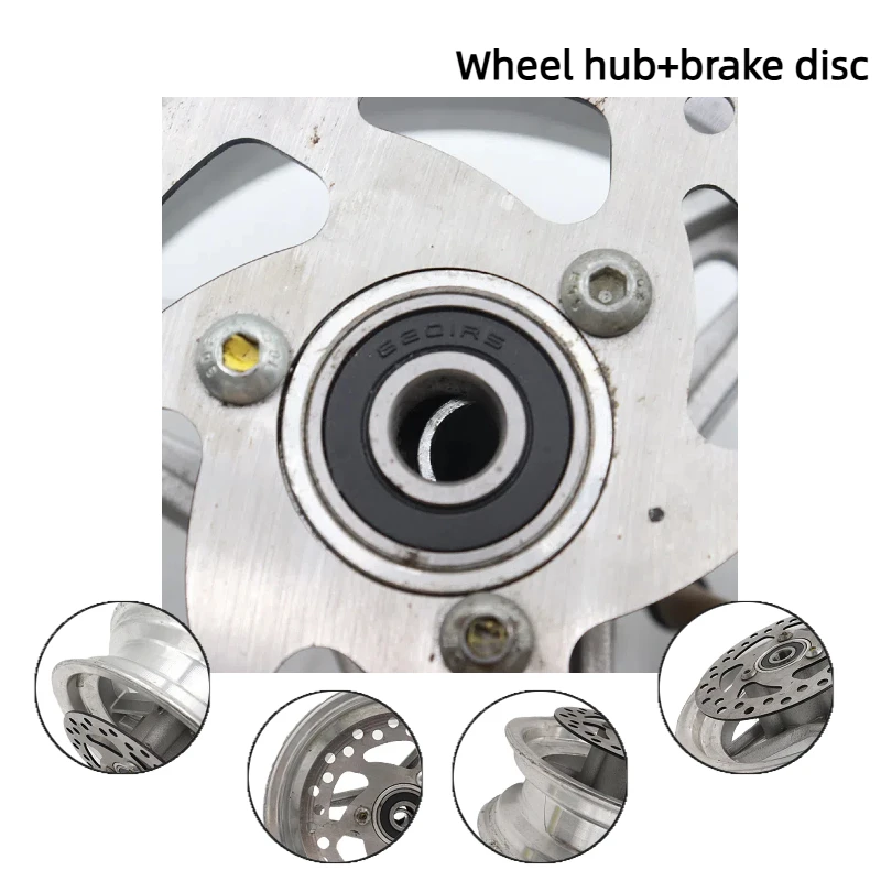

6-дюймовая алюминиевая ступица дискового тормоза 10x6.00-6, шина, ступица переднего колеса для электрического скутера Citycoco
