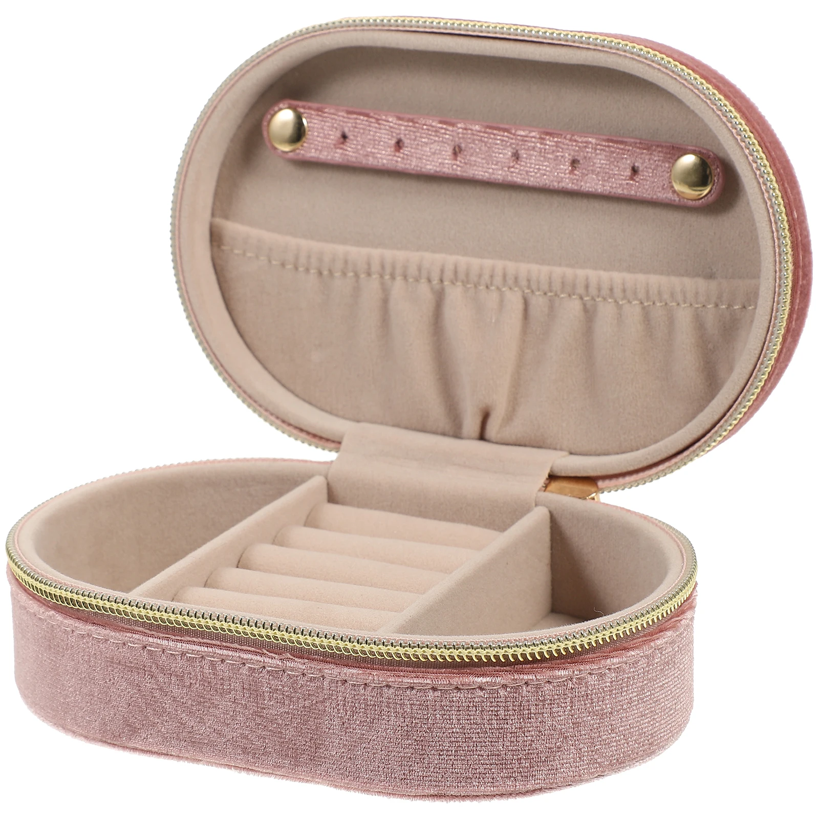

Soft Sponge Lining Lightweight Travel Organizer for Earrings Necklaces Rings Compact Mirror Case Gift Travel Jewelry Box Simple