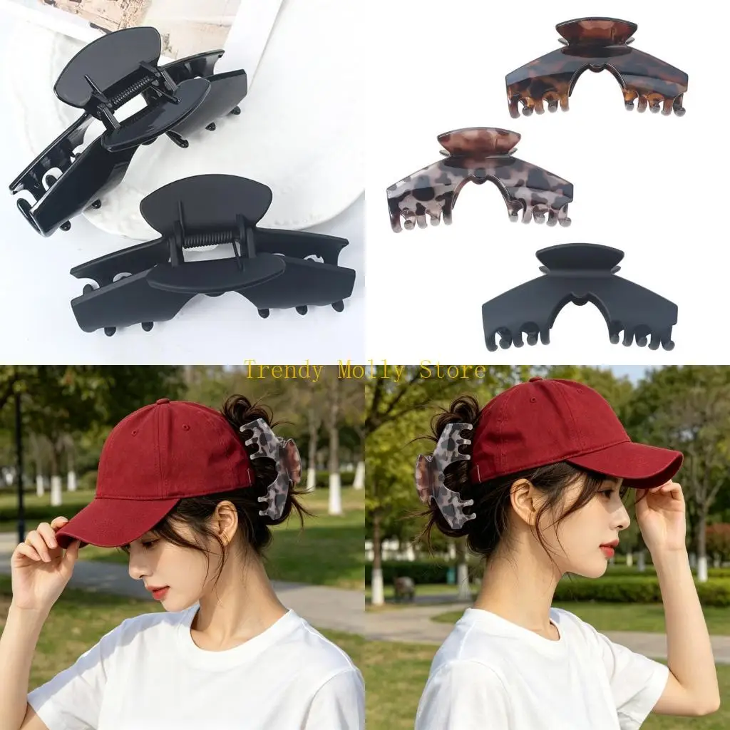 

N5KB 3 Piece Strong Plastic Resin Hair Clip For Women And Girls Secure Nonslip Ponytail Holder Stylish Headwear