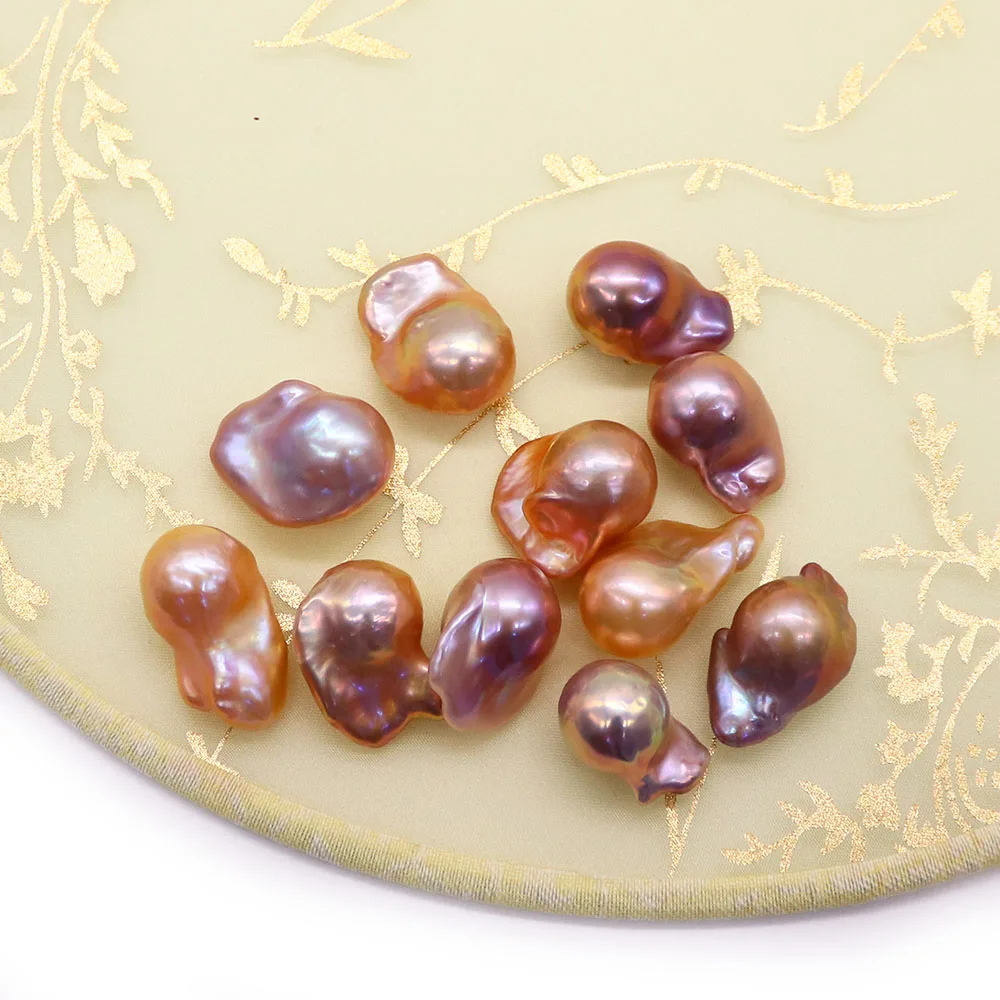 

Natural Freshwater Pearls Purple Irregularly Shaped Baroque Tail Beads for Jewelry Making DIY Bracelets Necklaces Accessories