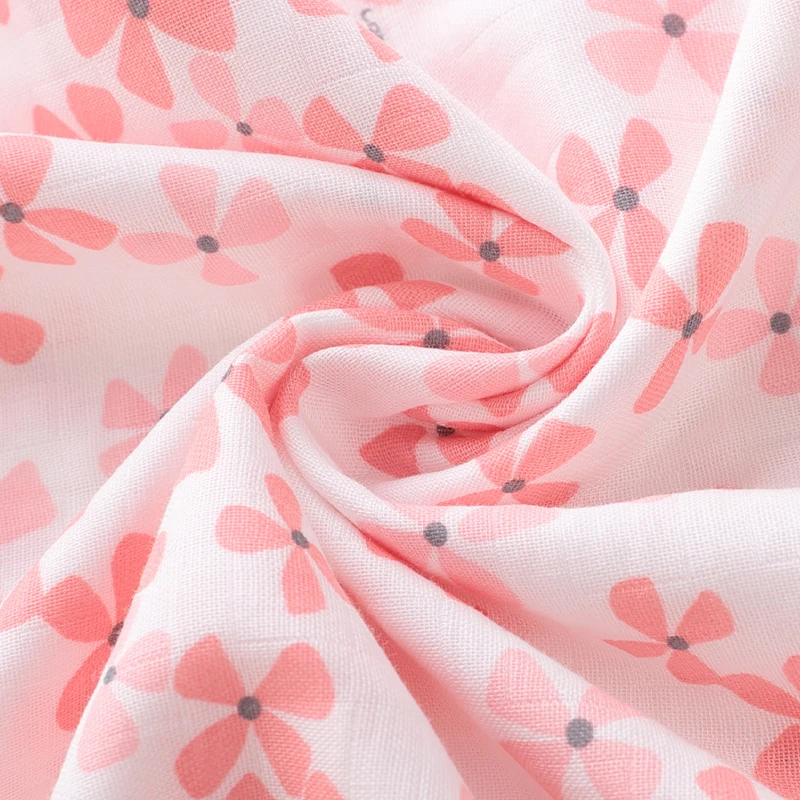 2pcs/Set Soft Bamboo Cotton Baby Wrap Fashion Print Newborn Swaddle Blanket Quality Muslin Blankets Infant Towel LABI BABY 47in