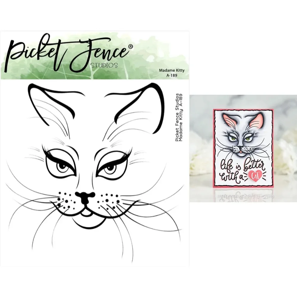 Timbres de chat de beauté en silicone transparent pour bricolage, scrapbooking, fournitures d'artisanat, album photo, carte exécutif