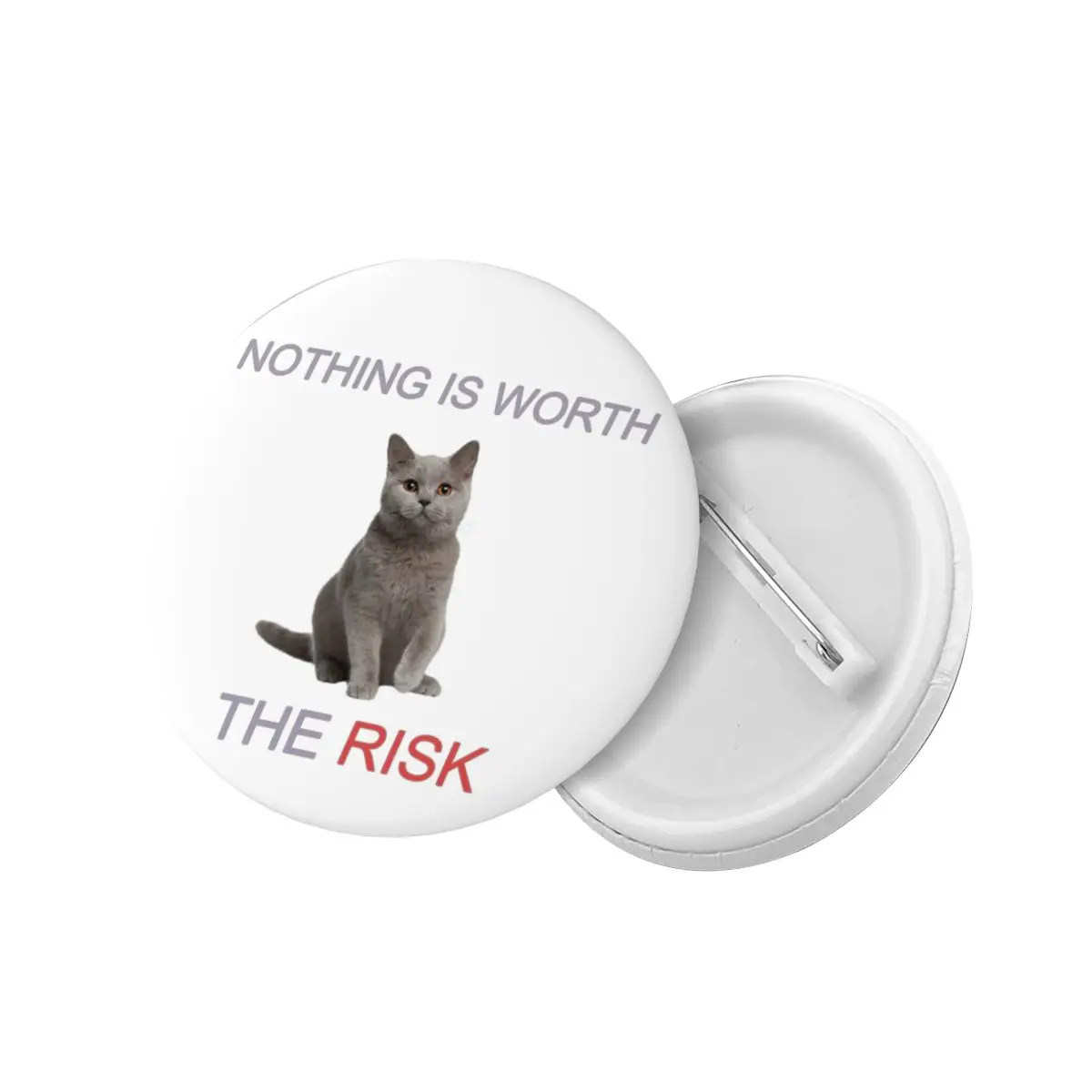 كتالوج مانديلا دبوس زر قابل للتخصيص للقبعات ، دبابيس مستديرة ، شارات Pinback ، دبابيس ، ما هو القط الخطر