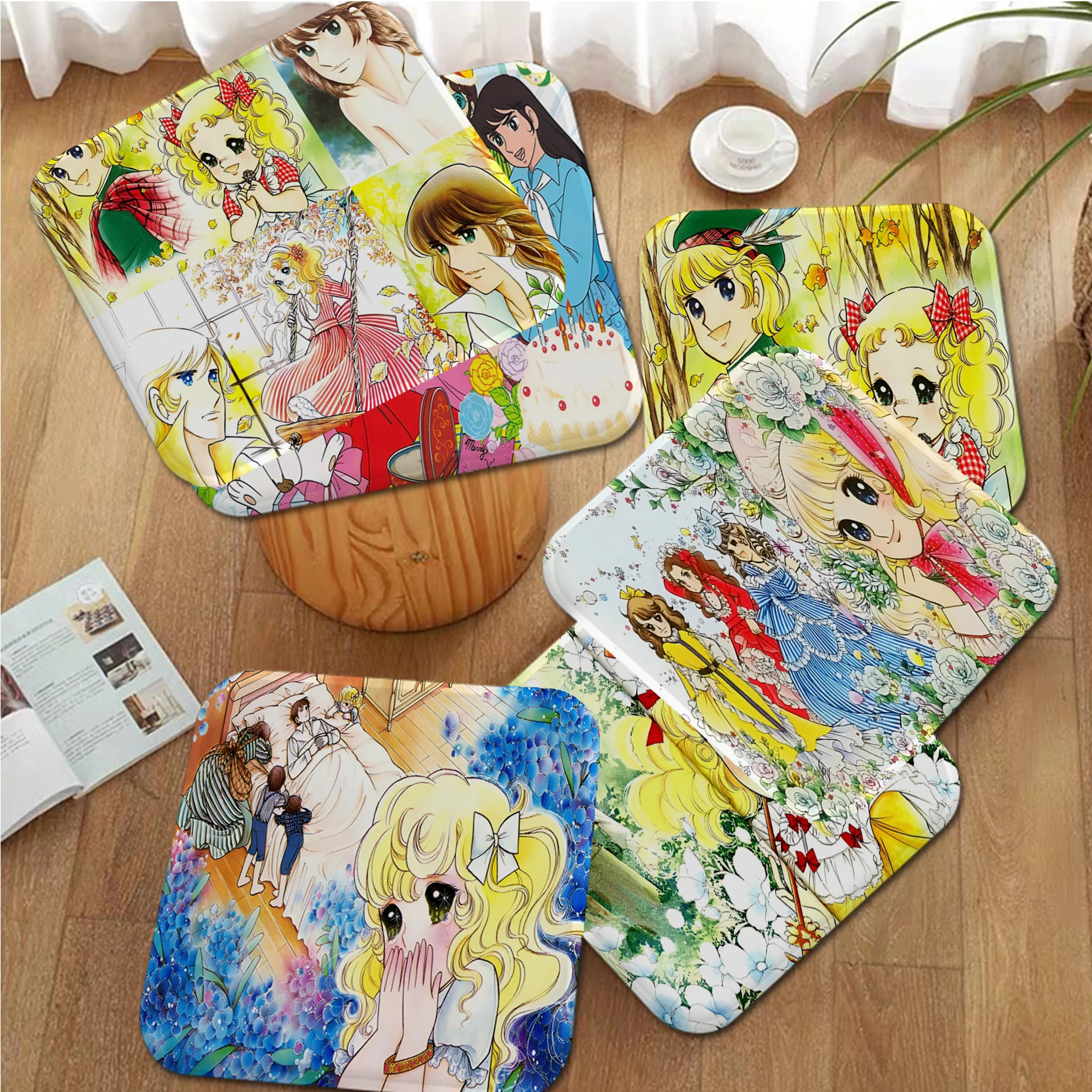 Candy Candy Anime Classic Movie Round Seat Pad cuscino per la casa morbido peluche sedia Mat Winter Office Bar Sofa Decor Tatami