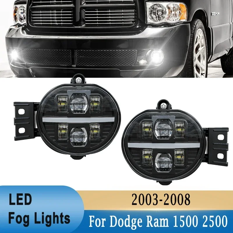 

22W LED Fog Lights for Dodge Ram 1500 2500 3500 2003-2008 for Durango 2005-2006 Waterproof Front Bumper Driving Lamps