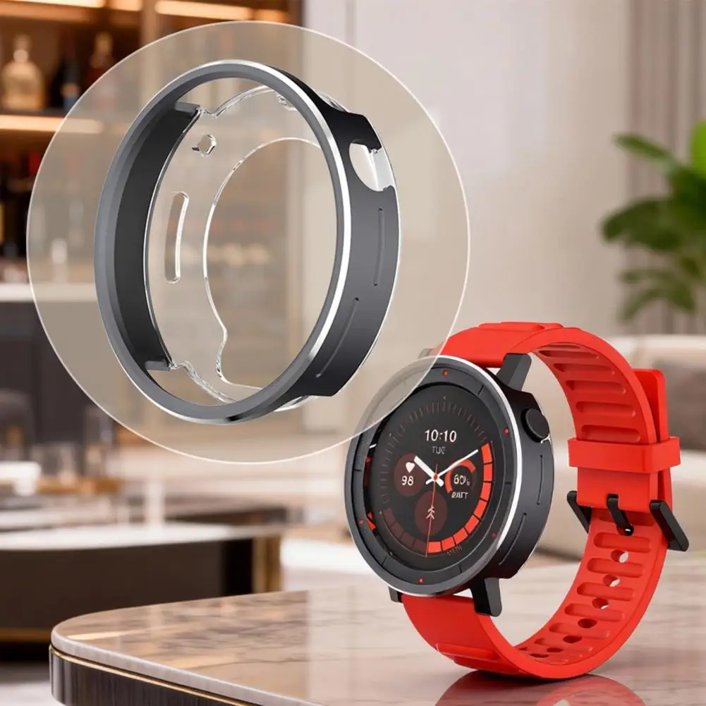 Watch Case Shockproof Metal Bezel Protector Round Watch Bumper Cover Durable Protective Case for Cmf by Nothing Watch 3pro Model