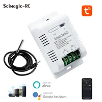 Tuya WiFi Smart Temperature Switch 16A Energy Consumption Monitoring Thermostat Compatible Alexa Google Home Smart Switch