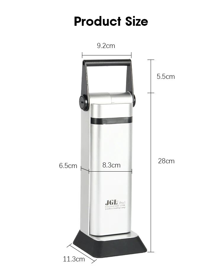 JGL Pro 5V Tragbare Typ-C Schmuck-Bewertungslampe Dual-Modus 5000K 6500K LED-Licht für Gemmologen Diamant- und Edelsteinbewertung – Detail 2