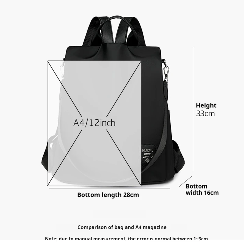 Women Anti Theft Backpack Large Capacity Travel Commuter Backpack Adjustable Shoulder Strap Security Backpack for Daily Work