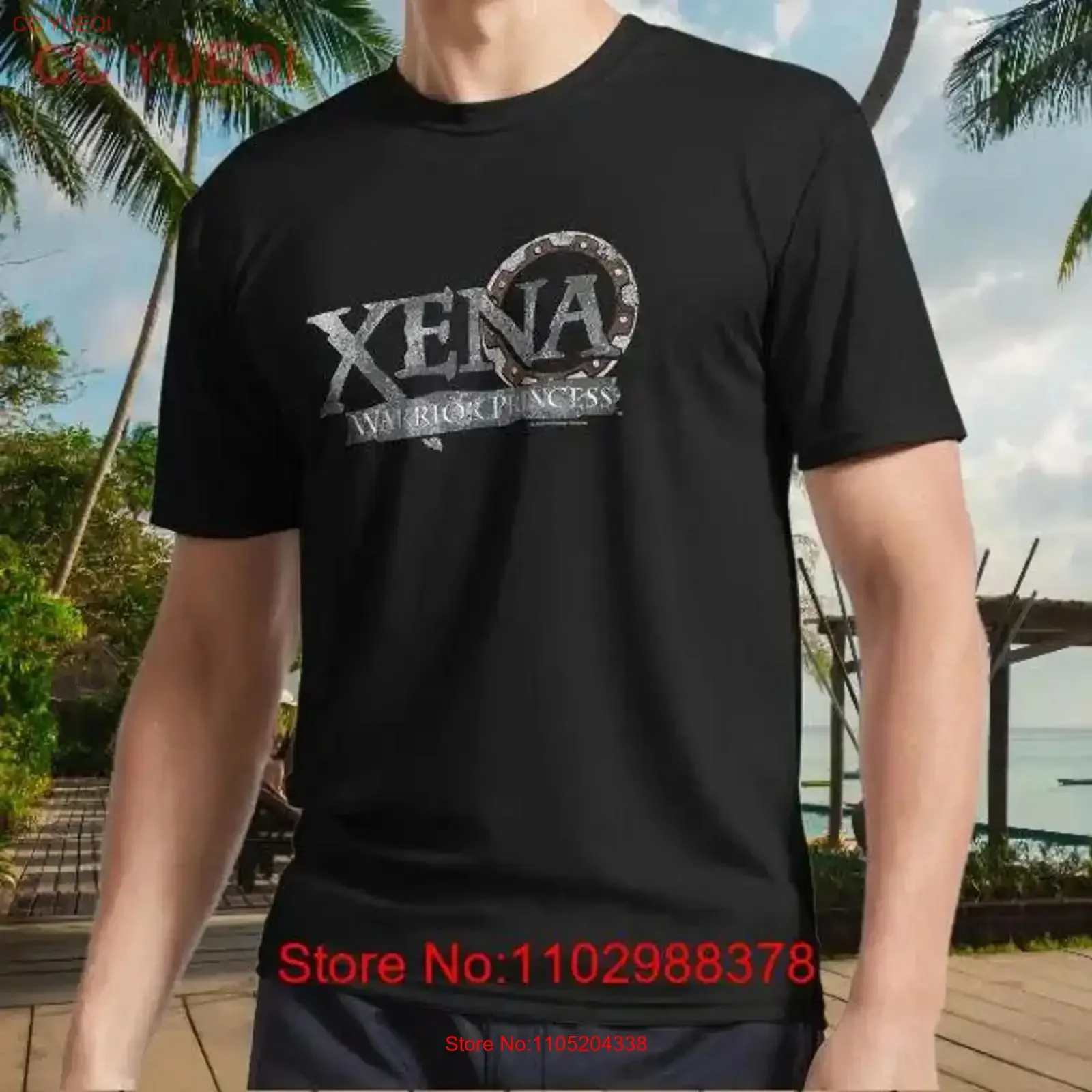 New T Shirt battered logo xena Active Funny Size S to 5XL vintage Washed Slightly Comfortable streetwear homme