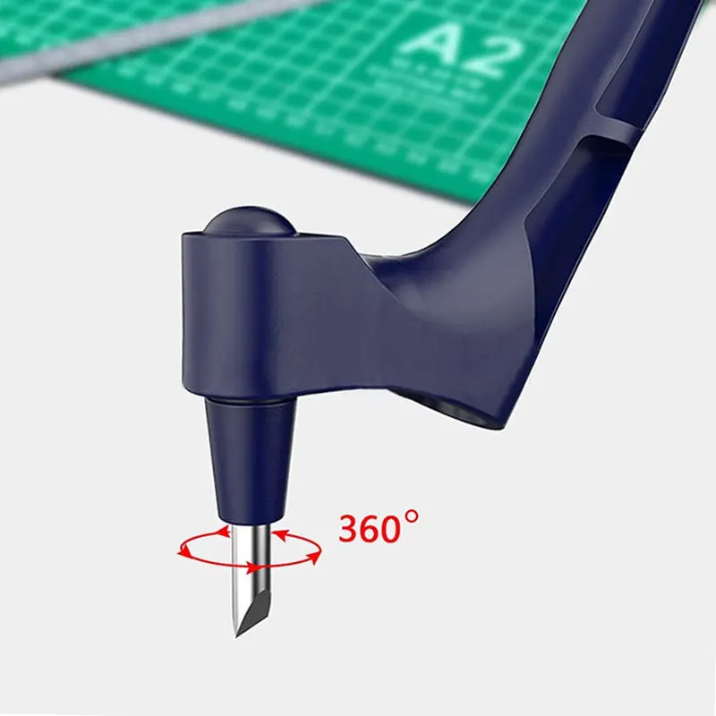 Herramientas de corte para manualidades con hoja giratoria de 360 grados, cortador de papel, herramienta de pluma de tallado de arte, cuchillo