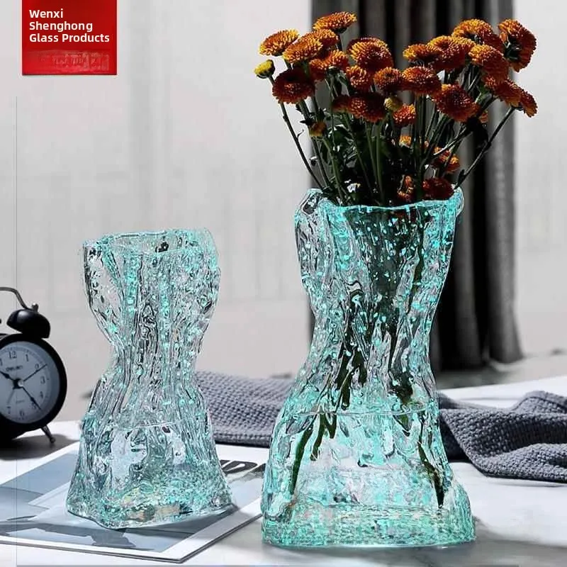 

Светящаяся стеклянная ваза-ночник с узором в виде звезд, креативный цветочный горшок для водных растений, декор для дома, большой размер, европейский стиль