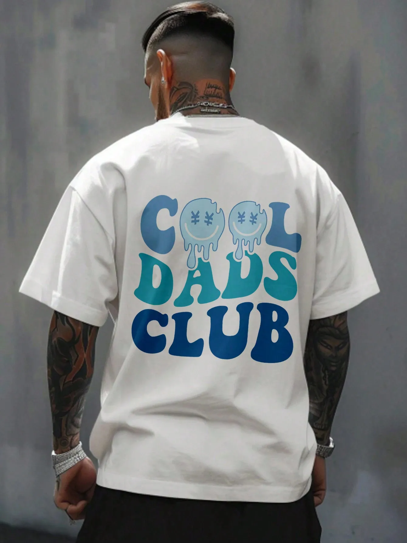 Cool Dads Club Mens T-Shirt Summer Breathable Casual T Shirts Trendy Crewneck New Tees Tops Loose All-Match Man Streetwear
