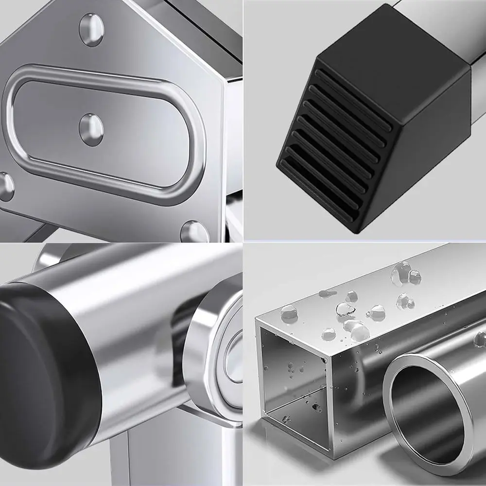 Indoor Stainless Steel Clothes Drying Rack with 20 Windproof Hooks - Space-Saving Heavy Duty Design