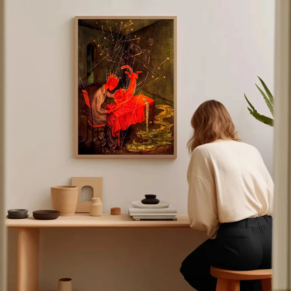 غير المؤطرة خمر قماش جدار الفن القوطية الرعب اللوحة الظلام الأكاديمية ديكور المنزل غرفة الديكور الجمالية غرفة ديكور هدية #5