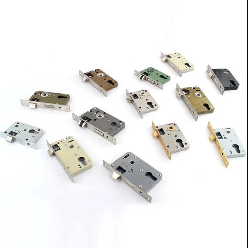 Indoor Universal Wooden Door Lock Body Small 50/Large50 Household Bedroom Silent Lock Tongue Stainless Steel Lock Body Lock Core