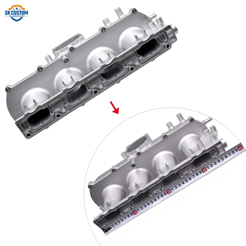 Collettore di aspirazione CNC in alluminio billet personalizzato per motore VW Audi EA113 1.8T 2.0T