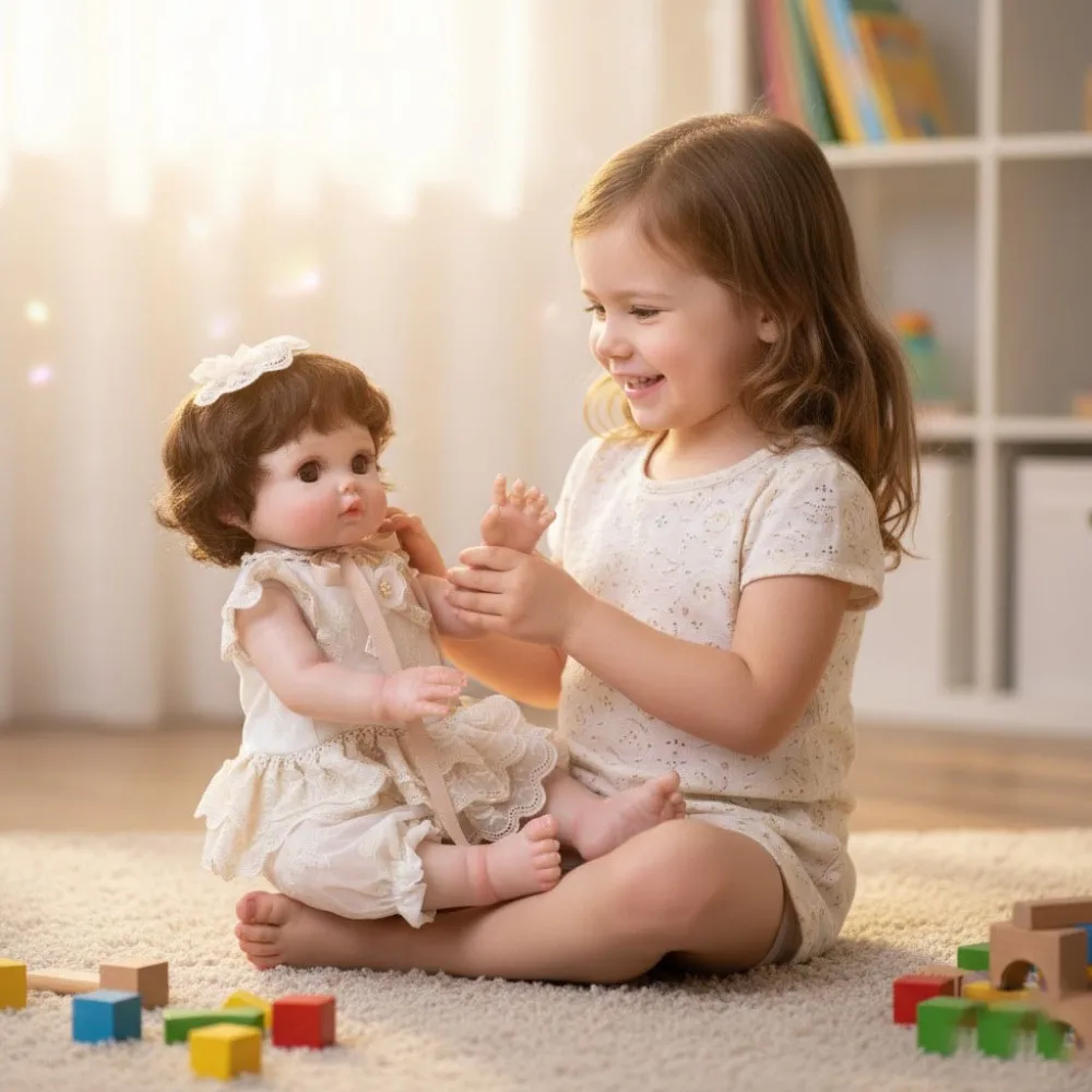 Cloveray, muñeca bebé Reborn realista Kawaii Original de 18 pulgadas, muñeca de vinilo suave súper bonita, juguete hecho a mano de alta calidad, regalos de navidad para niños