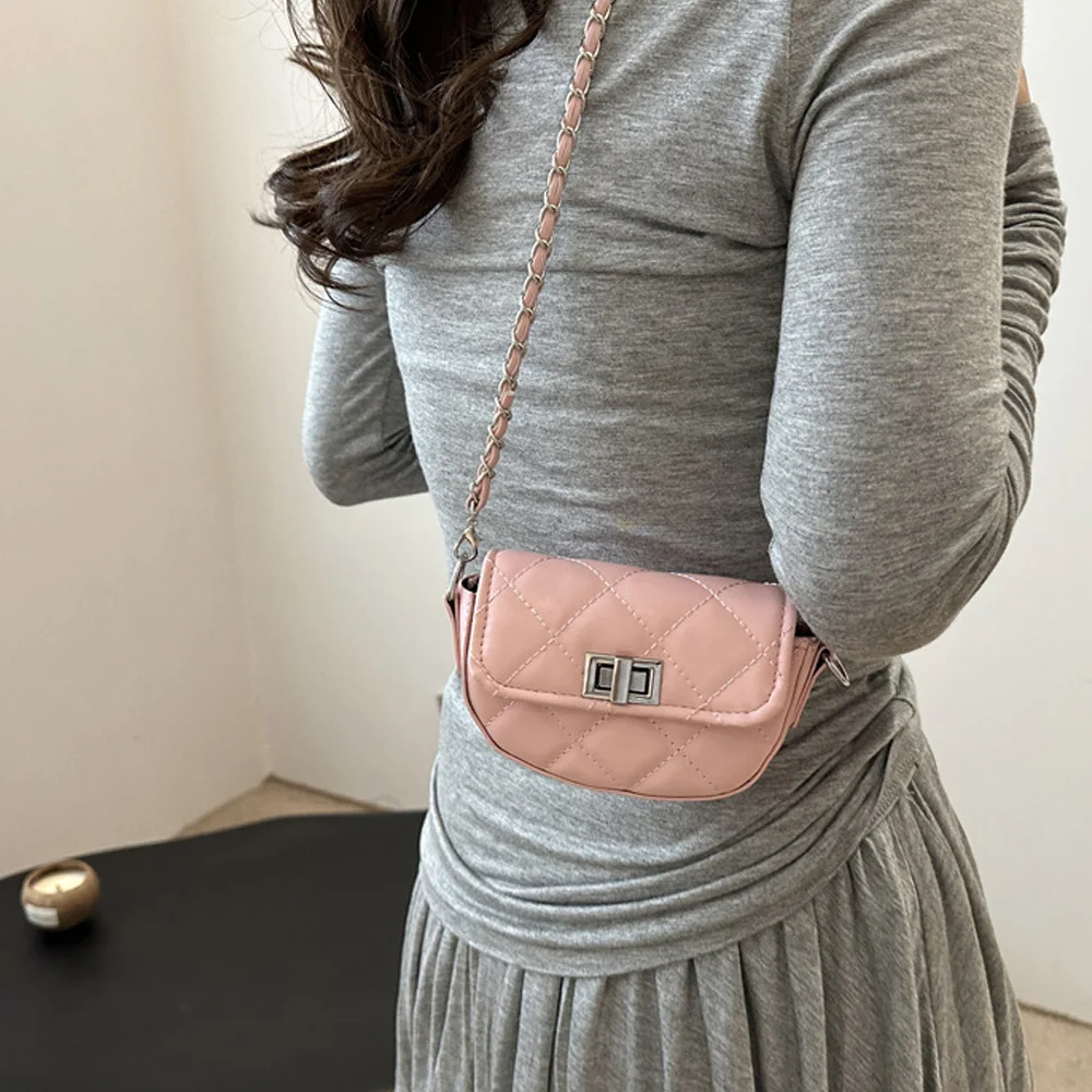 Personalized, simple and fashionable women\'s bag 2024 new casual trend small square bag versatile mini shoulder crossbody bag