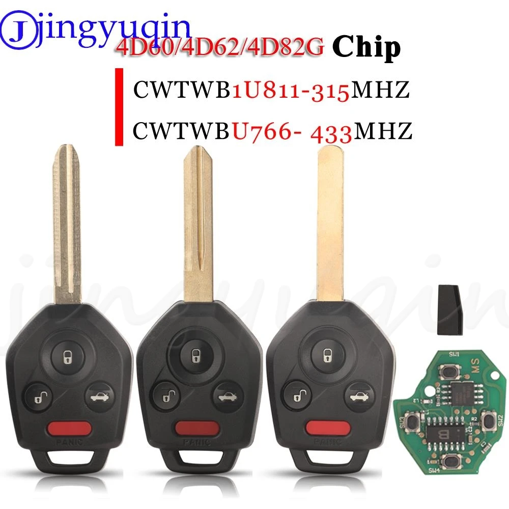 

jingyuqin CWTWB1U811 CWTWBU76 Remote Car Key Fob 315/433Mhz 4D60 4D62 4D82G For Subaru Outback Legacy Forester Impreza Tribeca